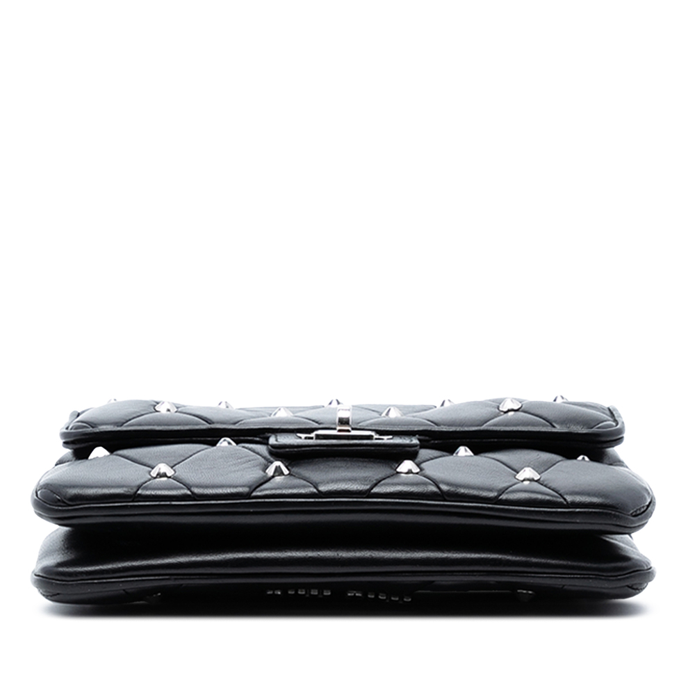 Pre-Loved Miu Miu Studded Matelasse Leather Cross… - image 3